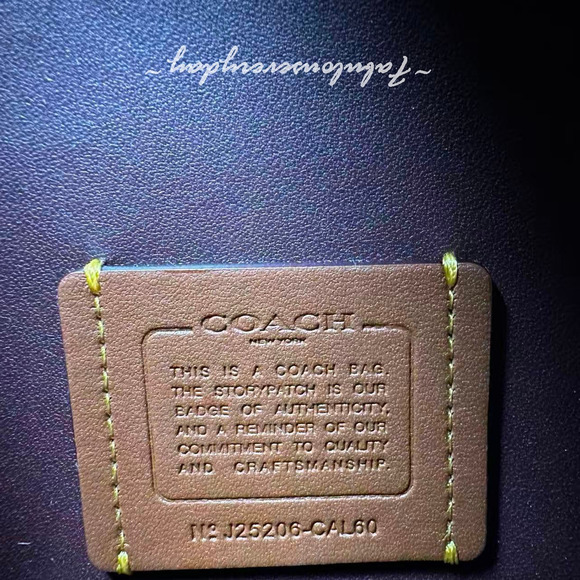 Coach Hadley Mini Crossbody Bag In Leather CAL60 Gold/Dark Wine Merlot NWT - Picture 9 of 9